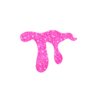 Hot Pink Glitter Dripping png