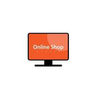 símbolo de tienda de logotipo de compras en línea vector