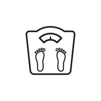 Floor scale icon vector logo design template