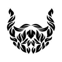 beard leaf illustrator vector