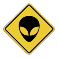 sinal de passagem - alienígena png