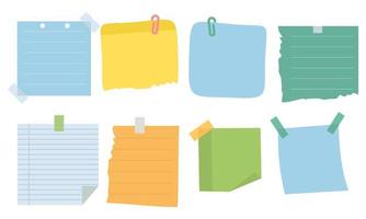 Collection of sticky note illustrations vector