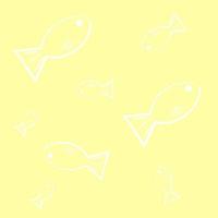 yellow seamless pattern with fish vector