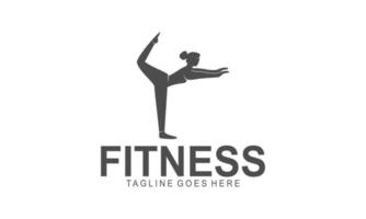 logotipo de entrenamiento. ejercicio físico, aeróbico y de entrenamiento en el gimnasio. vector