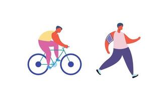 People doing sports activities illustration vector