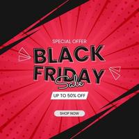 oferta especial banner de venta de viernes negro vector