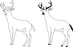 ilustración vectorial de ciervos vector