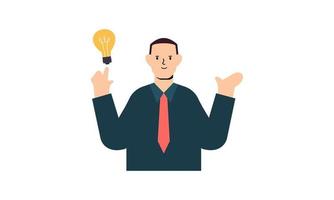 People shows gesture of a great idea creativity thinking concept vector