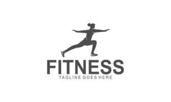 Workout logo. Fitness, aerobic and workout exercise in gym. vector