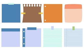 Collection of sticky note illustrations vector