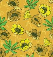 Creeper leaves Floral Patttern.Seamless Floral Pattern in vector. vector