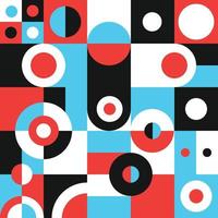 Red Blue and Black Geometric Vector Pattern