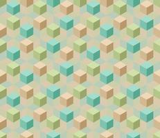 Seamless Cube Hexagon Shape Background Pattern Pastel Tones vector