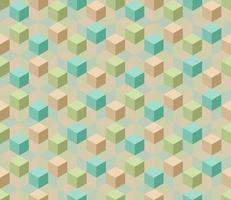 Seamless Cube Hexagon Shape Background Pattern Pastel Tones vector