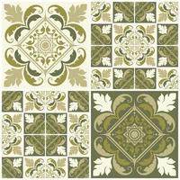 Set Decorative Patterns Applied Thai Art Style vector