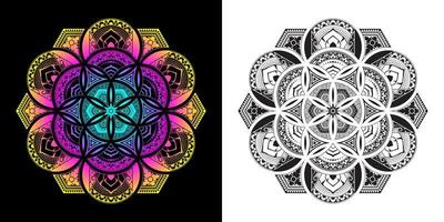 Applied Thai Art Pattern In Mandala Style vector