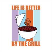 BBQ T-shirt design vector