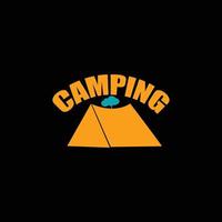 Camping T-shirt design vector