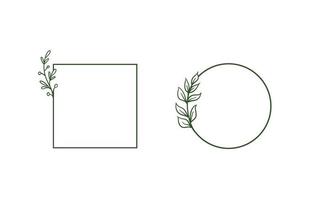 Floral frames. Wreath decorative borders. vector