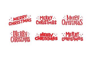 Merry Christmas lettering typographic design. Xmas holidays text design. vector