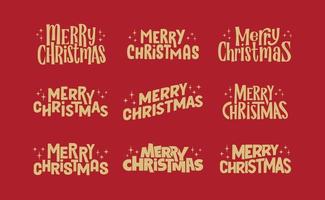 Merry Christmas lettering typographic design. Xmas holidays text design. vector