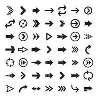 Arrow icons. Simple directional pictogram arrows. vector