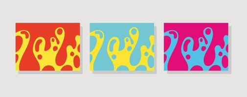 a collection of abstract backgrounds with yellow, blue, pink background vector illustrations