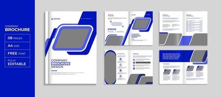 Minimal corporate brochure template design a4 simple annual report cover clean brochure template set vector