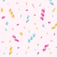 Colorful falling confetti. Celebration, party, event vector