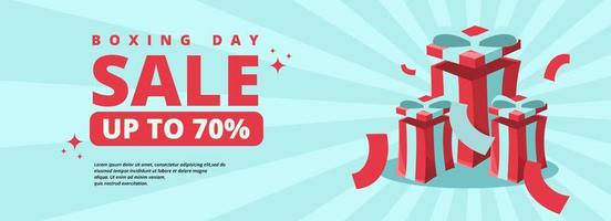 Boxing day celebrate sale banner template design for advertisment element vector