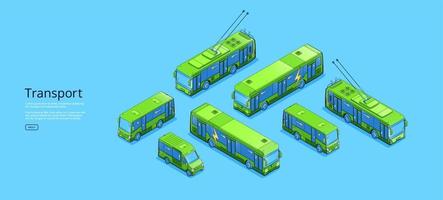 Transport isometric web banner, automobile rental vector