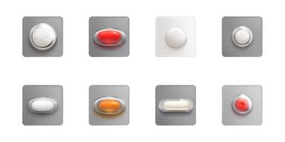 Single blisters with capsules and pills