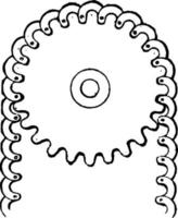 Sprocket Sprocket-Wheel, vintage illustration vector