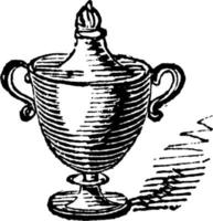 Urn, vintage illustration. vector