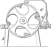 Grooved Pulleys, vintage illustration. vector