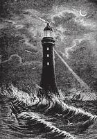 Eddystone Lighthouse, vintage illustration. vector