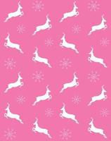 Vector seamless pattern of deer silhouette