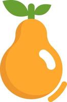 Yellow pear, illustration, vector, on a white background. vector