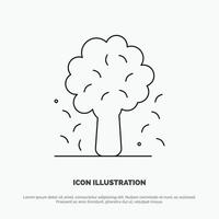 Tree Apple Apple Tree Nature Spring Line Icon Vector