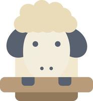 Easter Lamb Sheep Spring  Flat Color Icon Vector icon banner Template