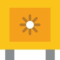 Locker Lock Global Logistic  Flat Color Icon Vector icon banner Template