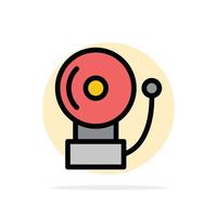 Alarm Bell School Abstract Circle Background Flat color Icon vector