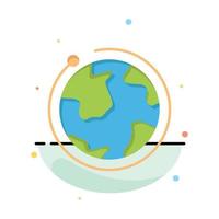 Globe World Internet Hotel Abstract Flat Color Icon Template vector