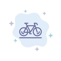 Bicycle Movement Walk Sport Blue Icon on Abstract Cloud Background vector