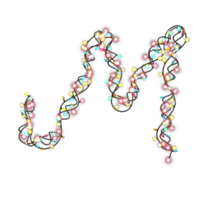 farbige weihnachtslichter buchstaben schrift m png