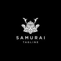 Samurai geometric logo icon design template vector