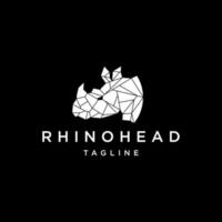 Rhino head geometric logo icon design template vector