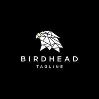plantilla de diseño de icono de vector de logotipo geométrico de cabeza de pájaro