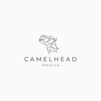 Camel head logo vector icon design template