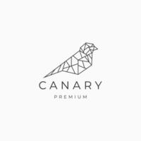 Canary line art logo vector icon design template